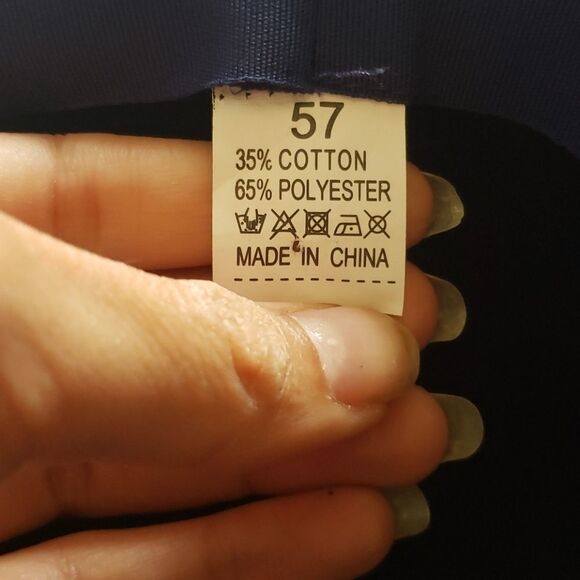 Adorable Navy Wide Brim Cloche Hat - Picture 5 of 5